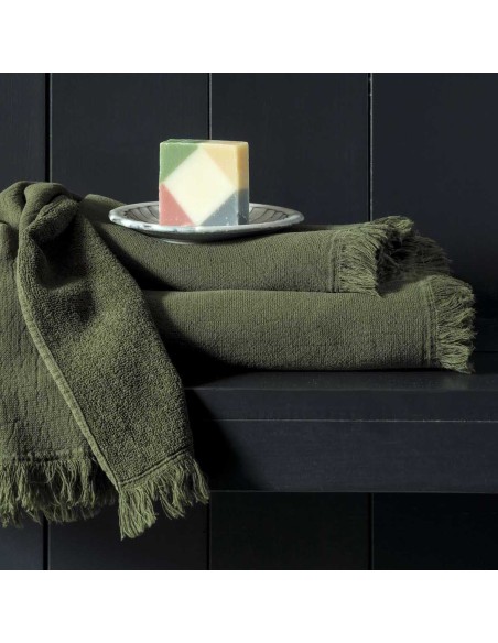 FACE TOWEL LA CERISE LUNA KALE 50X100 100% ORGANIC COTTON