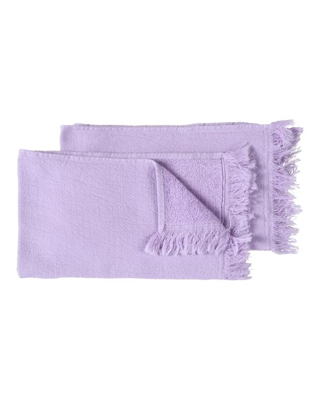 HAND TOWEL SET OF 2 LA CERISE LUNA LILAS 30x50 100%ORGANIC COTTON