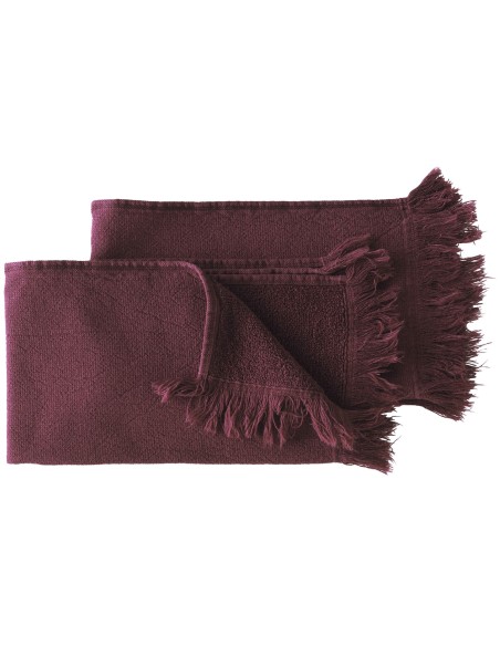 HAND TOWEL SET OF 2 LA CERISE LUNA WINE 30x50 100%ORGANIC COTTON