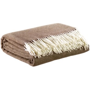 THROW VIVARAISE CARINA CAFE 130X190 90%MERINO WOOL...