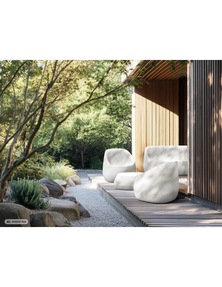 OUTDOOR COFFE TABLE VESSCO FVES863R-400R BLACK 76x57x30 PLASTIC FIBER GLASS