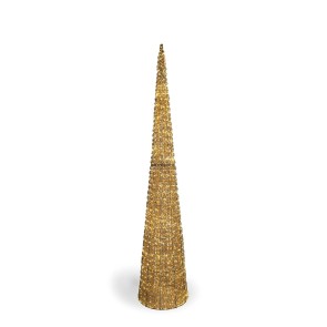 ΧΡΙΣΤΟΥΓΕΝΝΙΑΤΙΚΗ ΠΥΡΑΜΙΔΑ 70797 H:1.80CM T1.800LED GOLD