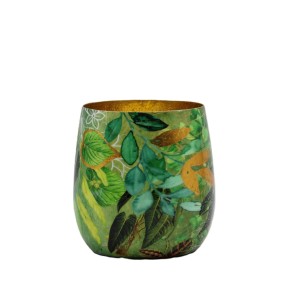 TEALIGHT 71597 FLOWER 10CM GREEN