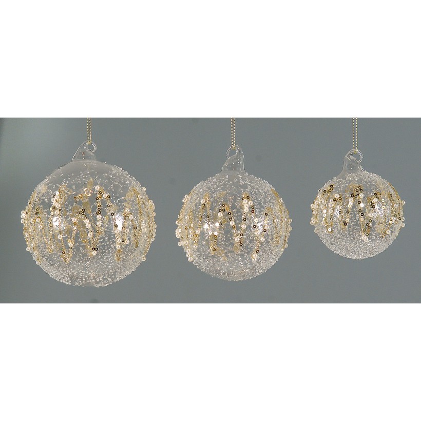 CHRISTAMAS BALL 11154 10CM CLEAR BALL...