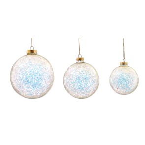 CHRISTAMAS BALL 17801 10CM GLASS BALL ORN
