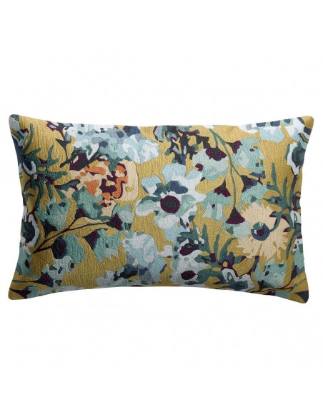 HANDMADE CUSHION VIVARAISE HORTENSE BRODE MULTICO 30×50 100% COTTON
